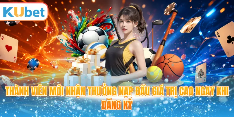 Thành viên mới nhận thưởng nạp đầu giá trị cao ngay khi đăng ký